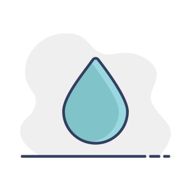 Su vektör simgesini bırak. Meteoroloji işareti. Seyahat, turizm ve hava durumu web sitesi ve uygulama tasarımı, logo, uygulama, UI için grafik sembolü