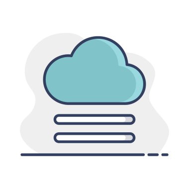 Sis ve bulut vektör simgesi. Meteoroloji işareti. Seyahat, turizm ve hava durumu web sitesi ve uygulama tasarımı, logo, uygulama, UI için grafik sembolü