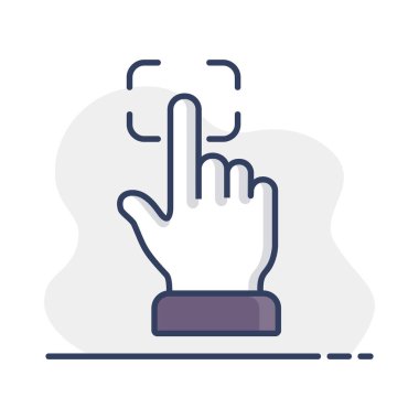 Parmak izi tarama vektör simgesi. Biyometrik konsept. Güvenlik işareti. Web sitenizin tasarımı için grafik sembolü, logo, uygulama, UI