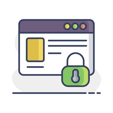 Güvenilir web sitesi, bilgi güvenliği vektör simgesi. Güvenlik işareti. Web sitenizin tasarımı için grafik sembolü, logo, uygulama, UI