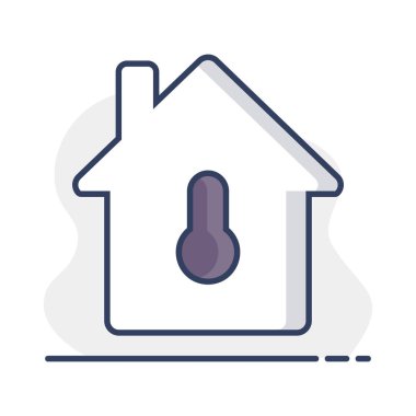 Anahtar deliği olan ev vektör simgesi. Anahtar deliği sembollü ev güvenliği kilidi. Güvenlik işareti. Web sitenizin tasarımı için grafik sembolü, logo, uygulama, UI