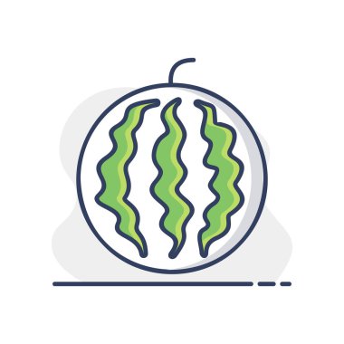 Karpuz izole edilmiş ikon. Tarım işareti. Web sitenizin tasarımı için grafik sembolü, logo, uygulama, UI. Vektör illüstrasyonu, EPS10.