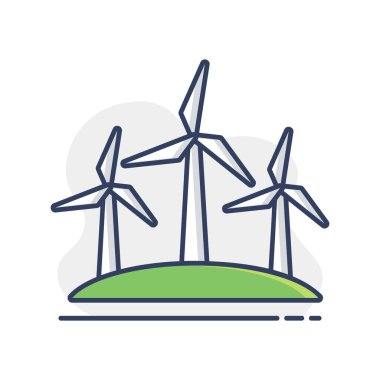 Yel değirmeni ikonu. Tarım işareti. Web sitenizin tasarımı için grafik sembolü, logo, uygulama, UI. Vektör illüstrasyonu, EPS10.