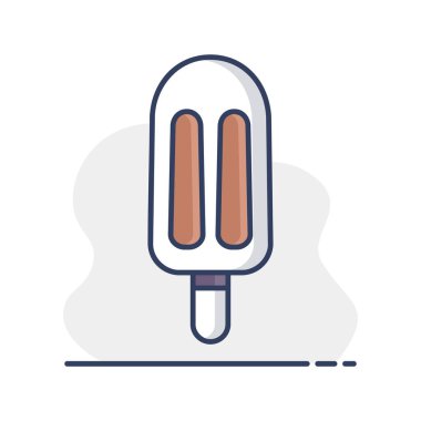 Dondurma vektör simgesi. Fast food burcu. Yemek pişirme web sitesi ve uygulama tasarımı, logo, uygulama, UI için grafik sembolü