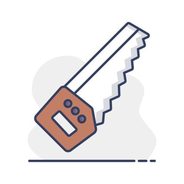 Bahçe işçisi izole edilmiş vektör simgesi görmüş. Tarım, bahçe ve bitkiler için grafik sembolü Web sitesi ve uygulama tasarımı, logo, uygulama, UI