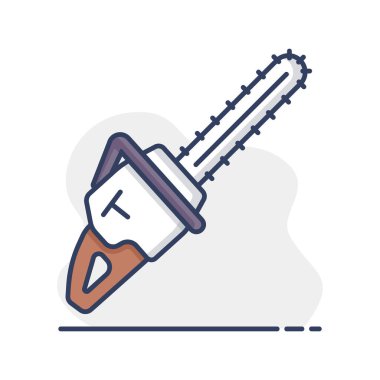 Bahçe testeresi izole vektör ikonu. Tarım, bahçe ve bitkiler için grafik sembolü Web sitesi ve uygulama tasarımı, logo, uygulama, UI