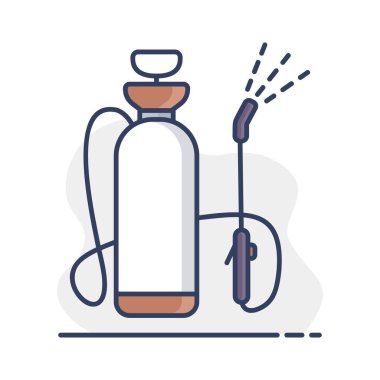 Bahçe spreyi izole edilmiş vektör simgesi. Tarım, bahçe ve bitkiler için grafik sembolü Web sitesi ve uygulama tasarımı, logo, uygulama, UI