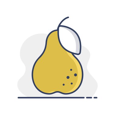 Pear vector icon. Graph symbol for food and drinks web site, apps design, mobile apps and print media, logo, UI