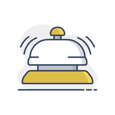 Zil, otel, servis vektörü izole edilmiş simge. Seyahat ve turizm web sitesi ve uygulama tasarımı, logo, uygulama, UI için grafik sembolü