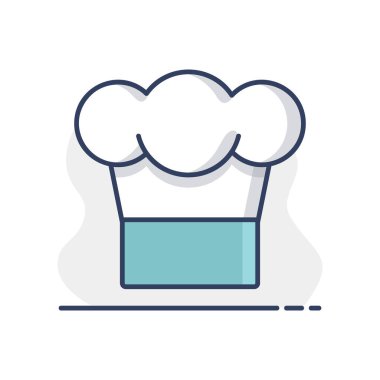 Şef Yemek Başlığı Vektör ikonu. Yemek pişirme web sitesi tasarımı, logo, uygulama, Ui için grafik sembolü