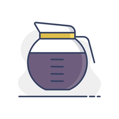 Kahve makinesi vektör ikonu. Mutfak aletleri. Yemek pişirme web sitesi tasarımı, logo, uygulama, UI için grafik sembolü