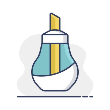 Şeker kasesi şişe vektör ikonu. Mutfak aletleri. Yemek pişirme web sitesi tasarımı, logo, uygulama, UI için grafik sembolü