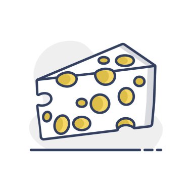 Piece of cheese isolated icon. Farm animal sign. Graph symbol for your web site design, logo, app, UI. Vector