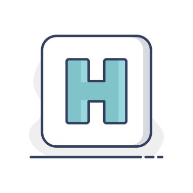 Hastane vektörü ikonu izole etti. İlaç ve sağlık sigortası, tıbbi destek işareti. Tıbbi web sitesi ve uygulama tasarımı için grafik sembolü, logo, uygulama, UI