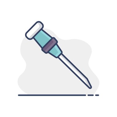 Kateter vektör ikonu izole edildi. İlaç ve sağlık sigortası, tıbbi destek işareti. Tıbbi web sitesi ve uygulama tasarımı için grafik sembolü, logo, uygulama, UI