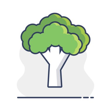 Brokoli izole tasarım vektör simgesi. Sebze işareti. Gıda ve içecek web sitesi için grafik sembolü, uygulama tasarımı, mobil uygulamalar ve yazdırma ortamı, logo, UI