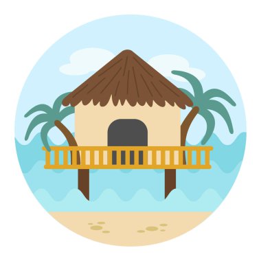 Palmiye ağaçları vektör Icon kişilik. Plaj. Yaz. Yaz. Tatil. Tatil, eps 10