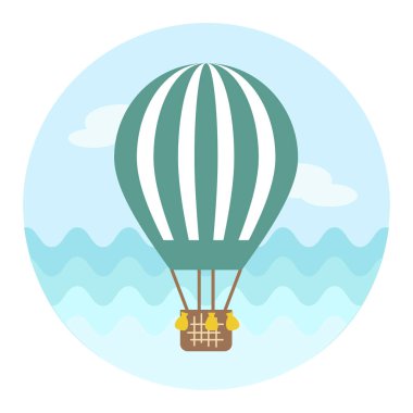 Sıcak hava balonu vektör simgesi. Seyahat. Yaz. Yaz. Tatil. Tatil, eps 10