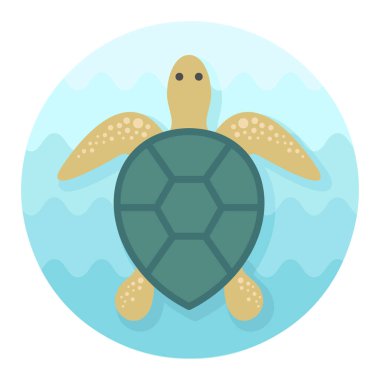 Deniz kaplumbağası simge vektör. Plaj. Yaz. Yaz. Tatil. Tatil, eps 10