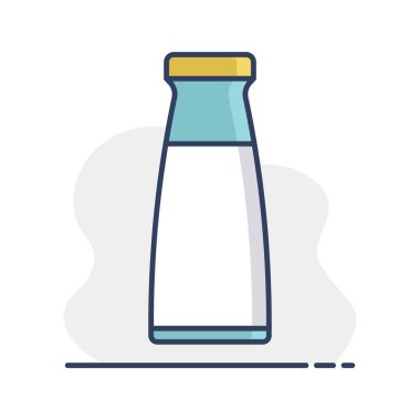 Süt şişesi vektör simgesi. Süt ürünleri tabelası. Yemek pişirme web sitesi ve uygulama tasarımı, logo, uygulama, UI için grafik sembolü
