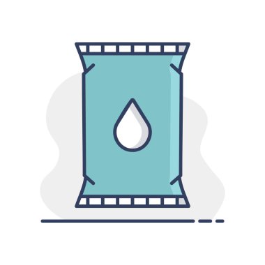 Süt vektörü simgesi için plastik ambalaj. Süt ürünleri tabelası. Yemek pişirme web sitesi ve uygulama tasarımı, logo, uygulama, UI için grafik sembolü