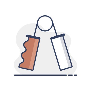 Elle kavrama vektör simgesi. Fitness ve kilo kaybı web sitesi için grafik sembolü ve uygulama tasarımı, logo, uygulama, UI