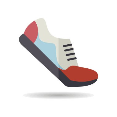 Koşu ayakkabısı vektör simgesi. Fitness, spor ve spor tabelası. Fitness ve kilo kaybı web sitesi için grafik sembolü ve uygulama tasarımı, logo, uygulama, UI