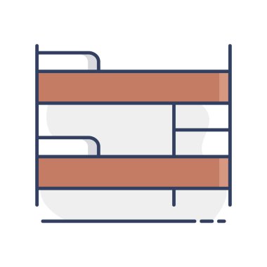 Ranza yatağı vektör simgesi. Mobilya, web sitesi ve uygulama tasarımı için grafik sembolü, logo, uygulama, UI