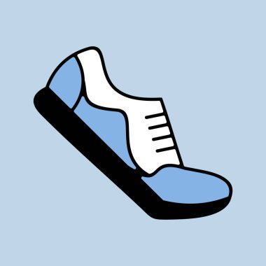 Koşu ayakkabısı vektör simgesi. Fitness, spor ve spor tabelası. Fitness ve kilo kaybı web sitesi için grafik sembolü ve uygulama tasarımı, logo, uygulama, UI