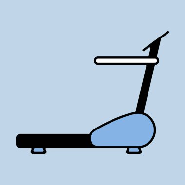 Yürümek ve vektör simgesini çalıştırmak için fitness egzersiz koşu bandı cihazı. Fitness ve kilo kaybı web sitesi için grafik sembolü ve uygulama tasarımı, logo, uygulama, UI