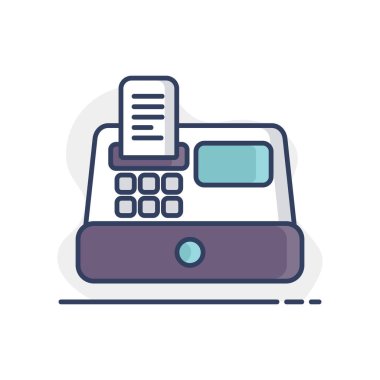 Para makinesi simgesi. E-ticaret tabelası. Web sitenizin tasarımı için grafik sembolü, logo, uygulama, UI. Vektör illüstrasyonu, EPS10.