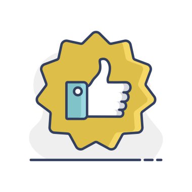 Başparmaklar yukarı simgesi. Vektör gibi. E-ticaret tabelası. Web sitenizin tasarımı için grafik sembolü, logo, uygulama, UI. Vektör illüstrasyonu, EPS10.