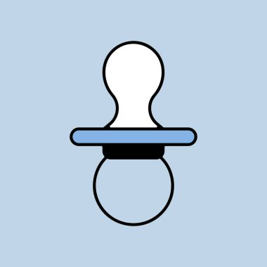 Bebek emzik yalıtılmış vektör ikonu. Çocuklar ve yeni doğmuş bebekler için grafik sembolü Web sitesi ve uygulama tasarımı, logo, uygulama, UI