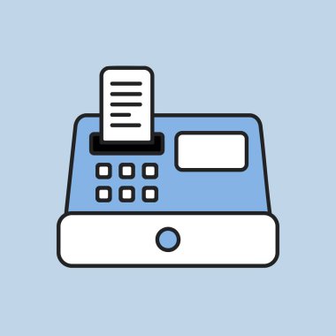 Para makinesi simgesi. E-ticaret tabelası. Web sitenizin tasarımı için grafik sembolü, logo, uygulama, UI. Vektör illüstrasyonu, EPS10.