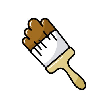 Fırça vektör simgesini boya. İnşaat, onarım ve inşaat. Web sitenizin tasarımı için grafik sembolü, logo, uygulama, UI. Vektör illüstrasyonu, EPS10.
