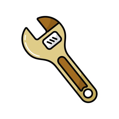 Ayarlanabilir anahtar vektör simgesi. İnşaat, onarım ve inşaat. Web sitenizin tasarımı için grafik sembolü, logo, uygulama, UI