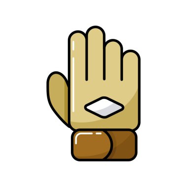 İş eldiveni vektör simgesi. İnşaat, onarım ve inşaat. Web sitenizin tasarımı için grafik sembolü, logo, uygulama, UI