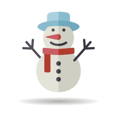 Noel Kardan Adam vektörü ikonu izole etti. Kış işareti. Seyahat ve turizm web sitesi ve uygulama tasarımı, logo, uygulama, UI için grafik sembolü