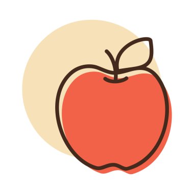 Olgun kırmızı elmanın basit, zarif bir simgesi cömert hasatın mükemmel bir sembolü. Bu illüstrasyon, Şükran Günü projelerinize doğal ve sağlıklı bir dokunuş eklemek için ideal..