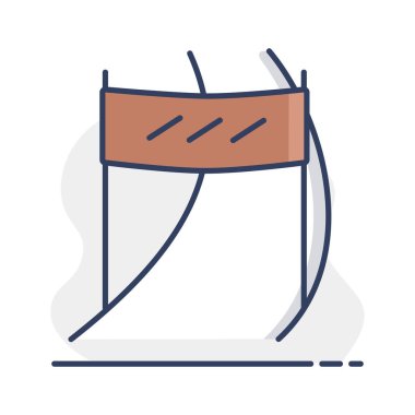 Kayak eğiminin bitiş çizgisi izole edilmiş vektör simgesi. Kış işareti. Seyahat ve turizm web sitesi ve uygulama tasarımı, logo, uygulama, UI için grafik sembolü