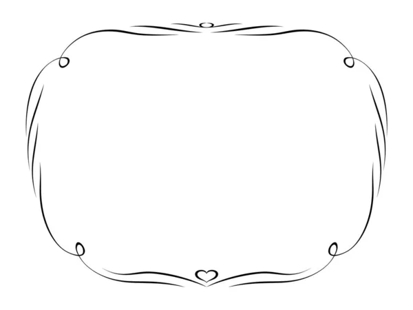 Vetor Caligrafia Caligrafia Ornamental Deco Frame Pattern — Vetor de Stock