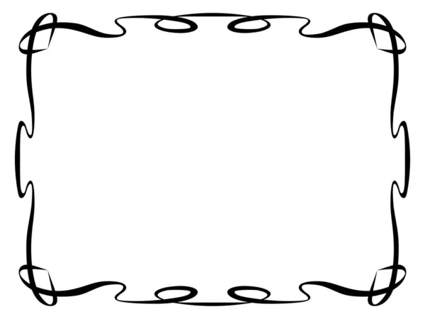 Vector Calligraphy Penmanship Ornamental Deco Frame Pattern — Stock Vector