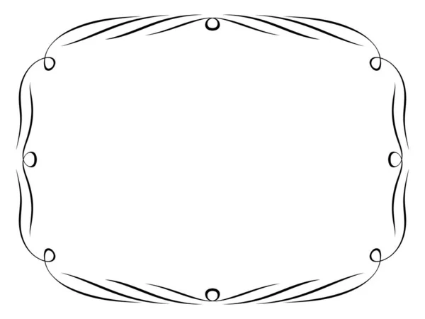 Vektorová Kaligrafie Rukopis Ornamentální Deco Rám Vzor — Stockový vektor