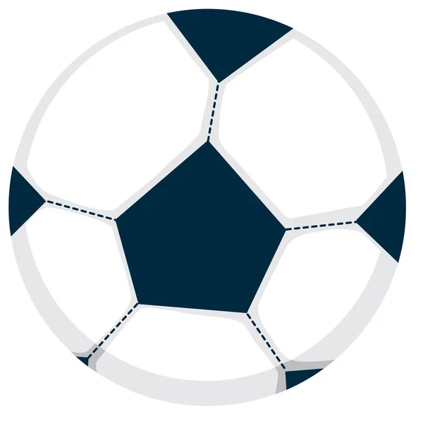Símbolo Bola Futebol Europeu Isolado Fundo Branco — Vetor de Stock