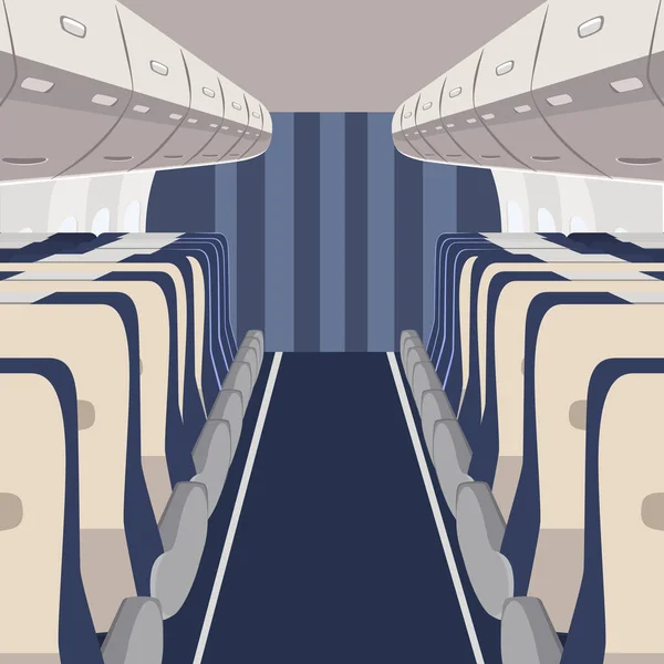 Ілюстрація Пасажирських Стільців Авіакомпанії Проходу Салоні Літака Зручні Крісла Тривалої Ліцензійні Стокові Ілюстрації