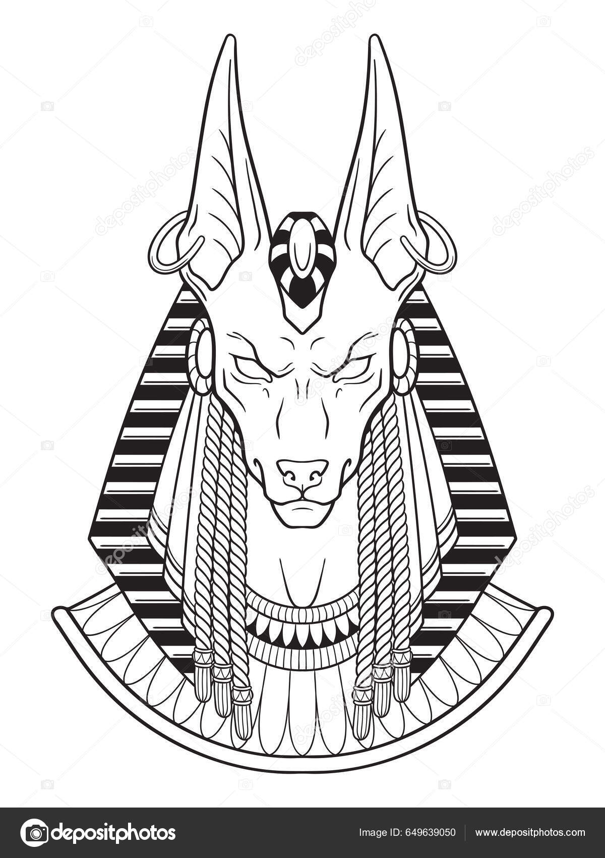 Egyptian Tarot Card Death Anubis Ancient Egyptian God Gothic Style ...