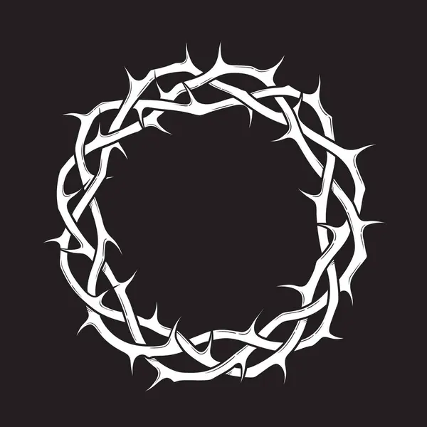 Sacred Christian Crown Thorns Wreath Hand Drawn Isolated Vector Illustration Vector Graphics