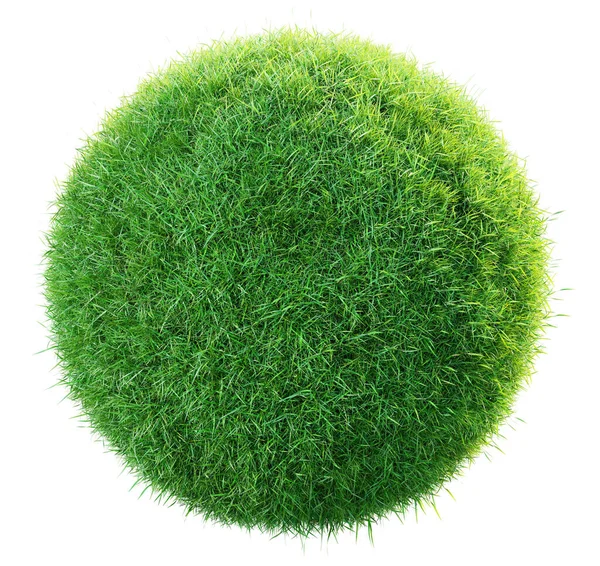 Green Grass Planet Isolated Illustration — Stock Photo, Image