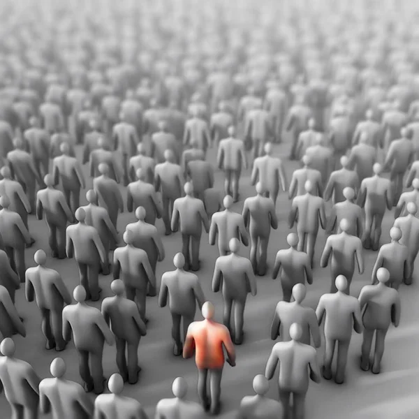 Crowd People Herd Mentality Concept Illustration — Stock Photo, Image
