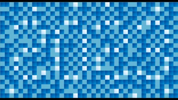 Bannière Vidéo Partir Pixels Bleus Impression Pulsative 2023 Sur Fond — Video